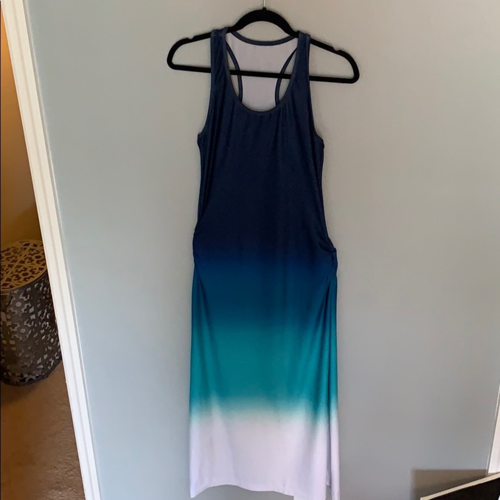 Blue hombre maxi dress